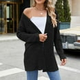 thumbnail image 5 of Siilsaa Cardigan Crochet Fall Cardigan Shrug 2024 Lightweight Open Front Hollow-out Cardigan Sweater Outwear Black,2XL, 5 of 5