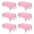 thumbnail image 1 of Mantel de poliéster rosa BRILLMAX de 180 x 260 cm para mesa de 6 pies, 1 of 7