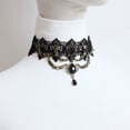 thumbnail image 6 of jiaroswwei Faux Gem Black Lace Ring Bracelet Women Gothic Punk Style Necklace Bracelet Jewelry Accessory, 6 of 8