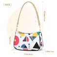 thumbnail image 3 of FORMRS Womens Shoulder Bag with Chain Strap Clutch Purse Cute Tote Handbag, Black Retro Pattern, 3 of 7