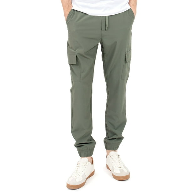 Pantalón Para Hombre Jogger Cargo De Nylon Quarry Color Verde Olivo