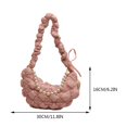 thumbnail image 5 of Bolso de hombro para mujer Cadena de perlas plisada con hilo bordado acolchado (rosa claro) Sywqhk Para Estrenar, 5 of 5