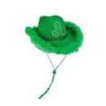 thumbnail image 2 of St Patrick's Day Green Top Hat Green Shamrock Hat for Women Men Party Favors (Green2 One Size), 2 of 4