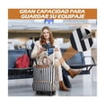 thumbnail image 4 of Maleta de Mano De Viaje Bolsa Con Candado De Seguridad Cabina, negro/rallas blancas, 4 of 4