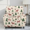 thumbnail image 2 of Kuiaobaty Reindeer Christmas Tree Recliner Couch Cover for Pets Kids Snowflake Durable Reclining Sofa Slipcover with Pocket Soft Recliner Chair Cover Washable Reclining Slipcover Nonslip, 2 of 8