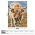 thumbnail image 4 of ONETECH Highland Cow Blanket for Girls Boys Highland Cow Gifts Cow Throw Blanket for Couch Sofa Bed Soft Warm Flannel for Kids Adults, 4 of 6