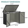 thumbnail image 4 of Bapipro 3.3’ x 5.6’ Storage Shed Outdoor Metal Garbage Can Shed with Lockable Doors and Easy Lift Hinges, Black, 4 of 11