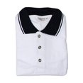 thumbnail image 2 of Christmas Central Men's White Knit Pullover Golf Polo Shirt - Small, 2 of 3