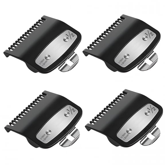 EXLEAF 4Pack Fit for 1/2 Clipper Guard,Fit for Clipper Guards 1/16" 1.5Mm,Fit for Most Clippers(Package Includes 4Pcs 1/16"-1.5Mm)