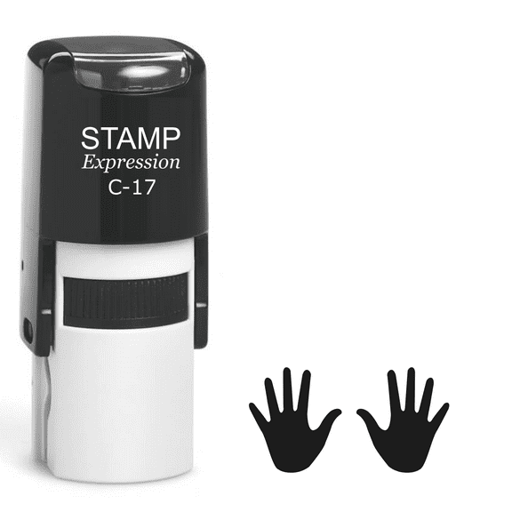 stampexpression - Hands Self Inking Rubber Stamp - Black Ink (A-62530)