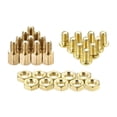 thumbnail image 1 of Unique Bargains Hexagonal Laiton Entretoise Mâle-Femelle Vis Écrou Kit 20 Ensembles 7mm + 6mm, 1 of 6