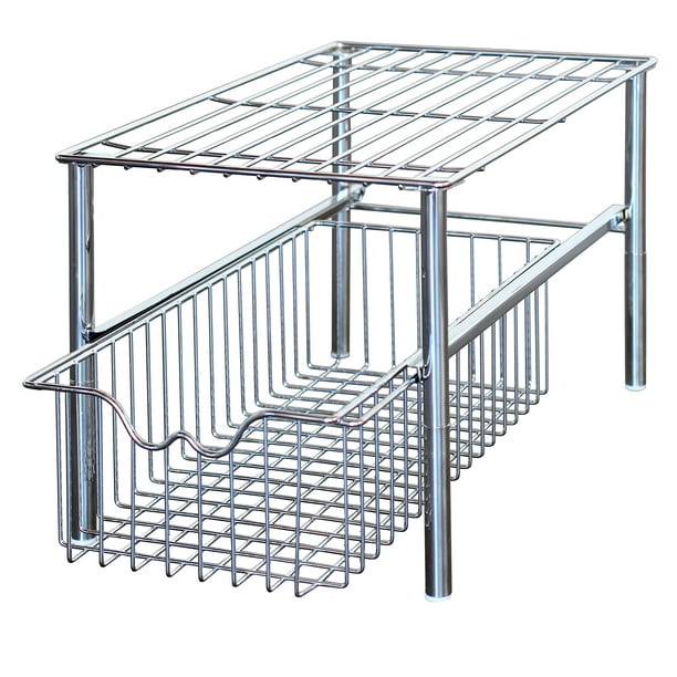 DecoBros Stackable Under Sink Sliding Basket Organizer Drawer