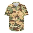 thumbnail image 4 of Xdegoge Camo Shirts for Men Button Up Short Sleeve Summer Hawaiian Vacation Collared Shirt Casual Hunting Lightweight Camouflage Graphic Tee Shirt Outdoor Hiking Camping Fishing Shirt Flash, 4 of 5