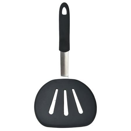 

CNMF Silicone Spatula Chef Wide Round Black Spatula Flexible Heat Resistant For Pancake Eggs