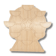thumbnail image 2 of Unfinished Wood Etched Ferris Wheel Shape 10" / 1/8", 2 of 2