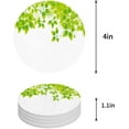 thumbnail image 1 of FMSHPON Green Leaf Set of 4 Round Coaster for Drinks, Absorbent Ceramic Stone Coasters Cup Mat with Cork Base for Home Kitchen Room Coffee Table Bar Decor, 1 of 6