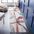thumbnail image 2 of SAFAVIEH Aria Abram Abstract Runner Rug, Ivory/Plum, 2' x 8', 2 of 8