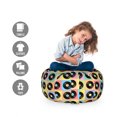 thumbnail image 2 of Retro Storage Toy Bag Chair, Continuing Composition of Colorful Vinyl Discs Nostalgic Dancing Party Elements, Stuffed Animal Organizer Washable Bag, Large Size, Multicolor, by Ambesonne, 2 of 3