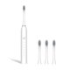 thumbnail image 2 of Cepillo de dientes Sonic eléctrico 1.5W IPX 7 impermeable 800 mAh 6 engranajes Dispositivo de limpieza de baño de cepillo de dientes con 4 pinceles blancos Inevent HA028219-01B, 2 of 7