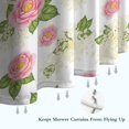 thumbnail image 6 of Pioneer Flower Floral Print Pattern Shower Curtain 84"x72", Bathroom Decorative Shower Curtain Set with 12 Hooks, Waterproof Washable, 6 of 6