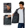 thumbnail image 4 of Little Donkey Andy Men's Lightweight Quilted Puffer Jacket Windproof Thermal Winter Coat with Recycled Insulation Carbon Black 3XL, 4 of 7