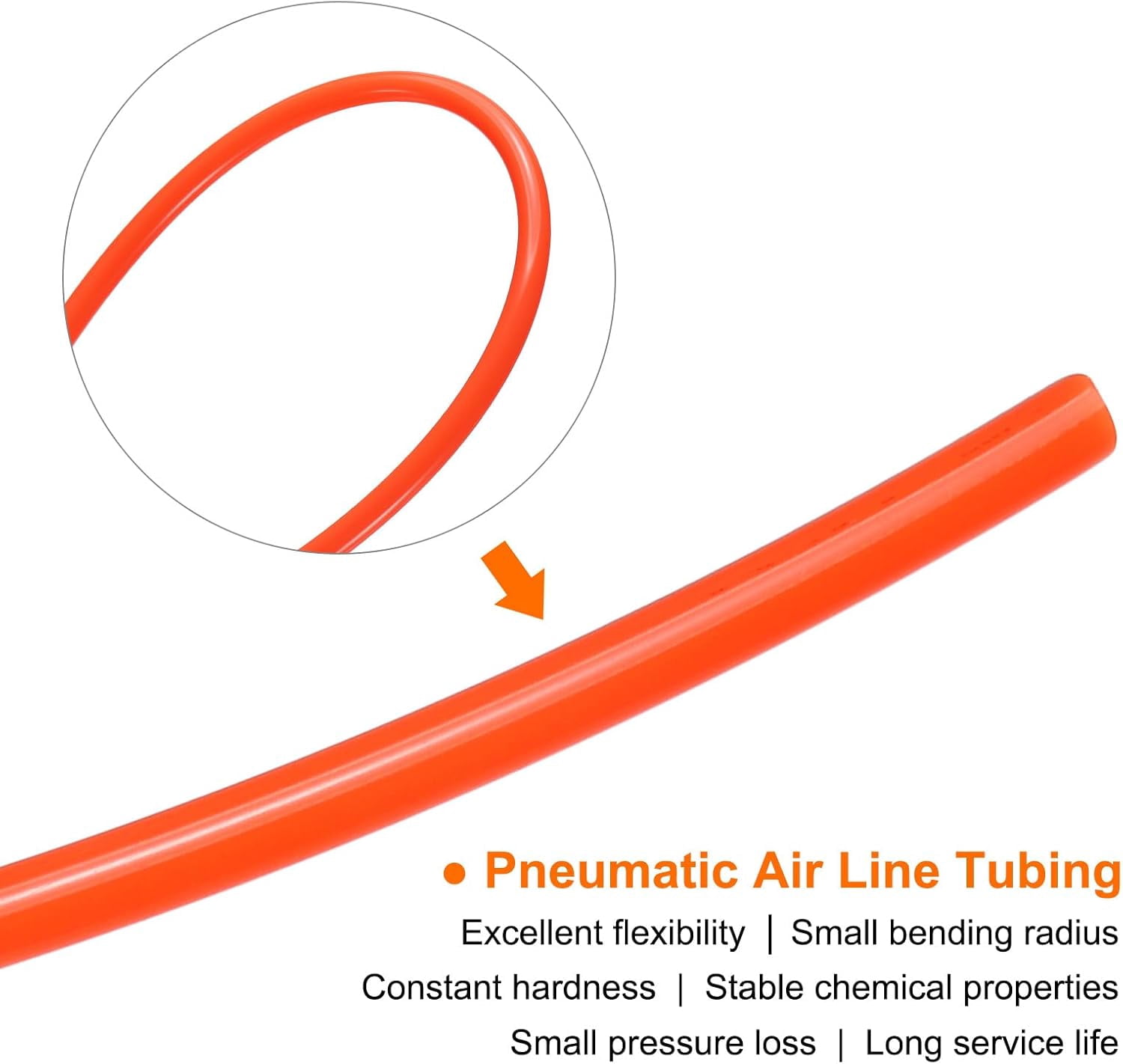 MKEUDQ-Pneumatic Air Line Tubing 6mm OD x 4mm ID 10 Meters(32.8 FT) Air Compressor Nylon Tubes Polyamide Air Tubing Hose Tube for Air Compressor Water Fluid Transfer, Red