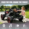 thumbnail image 2 of Xuanlur 24V Ride on Toys for Big Kids, 2 Seater Electric Car w/Parents Remote Control, 4 Wheel Suspension, Max 5MPH, Slow Start, 2X200W Motors, Bluetooth, Music, LED, Ride on UTV for Ages 3-6, Black, 2 of 7