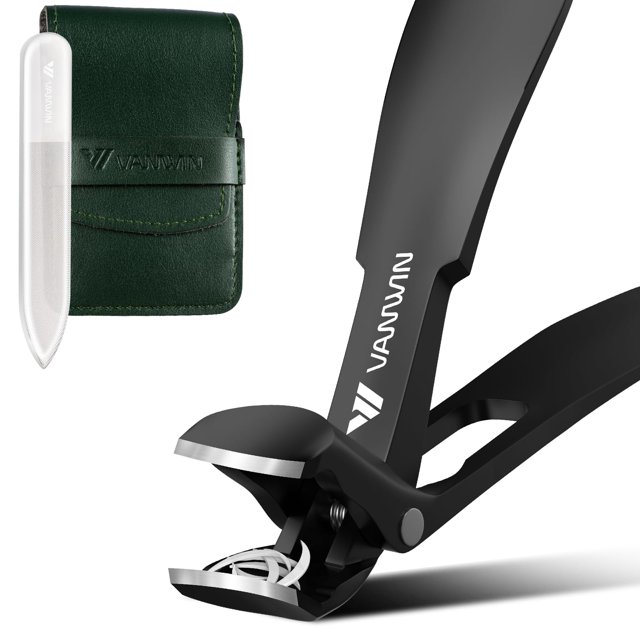 Cortauñas VANWIN para personas mayores, uñas gruesas, color negro