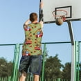thumbnail image 5 of Naloa Cartoon Fire Truck Basketball Jersey Reversible Men's Mesh Athletic Sports Shirts Training Practice S-4XL4X-Large, 5 of 6