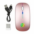 thumbnail image 1 of Souris Optique Sans Fil 2.4GHz USB Rechargeable RGB Sans Fil pour PC Portable (rose), 1 of 1