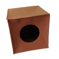 thumbnail image 3 of Casa para gatos, cama cúbica, caseta para gatos, para otoño e invierno, resistente a los arañazos, lugar para esconderse, cueva para gatos de interior Marrón, 3 of 8