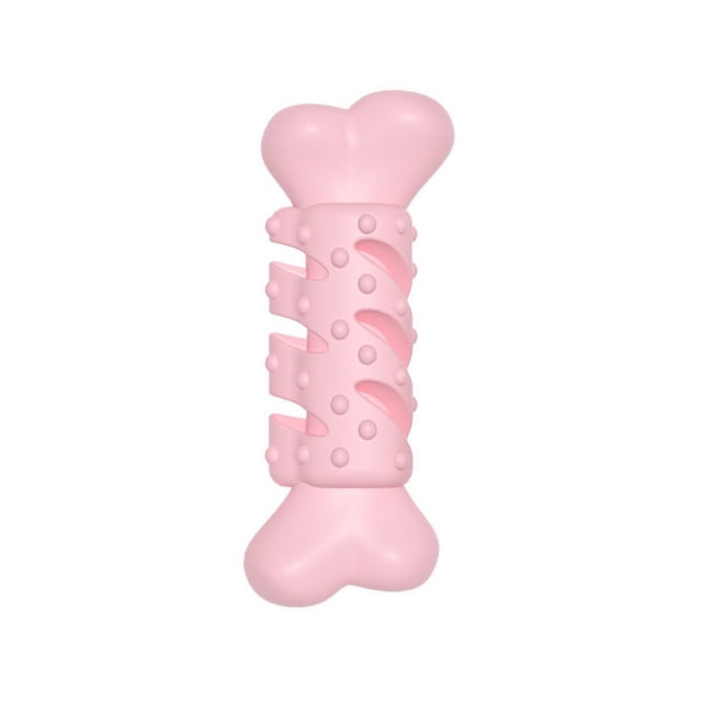 Methold Comida para mascotas, juguete para masticar TPR, cuidado de la salud dental, juguetes de descompresión, entretenimiento, juego interactivo, Suministros para perros Rosado Methold PT003980-03