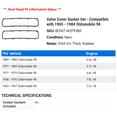 thumbnail image 2 of Valve Cover Gasket Set - Compatible with 1965 - 1984 Oldsmobile 98 1966 1967 1968 1969 1970 1971 1972 1973 1974 1975 1976 1977 1978 1979 1980 1981 1982 1983, 2 of 2