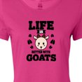 thumbnail image 4 of Inktastic Life is Better with Goats Women's T-Shirt, 4 of 5