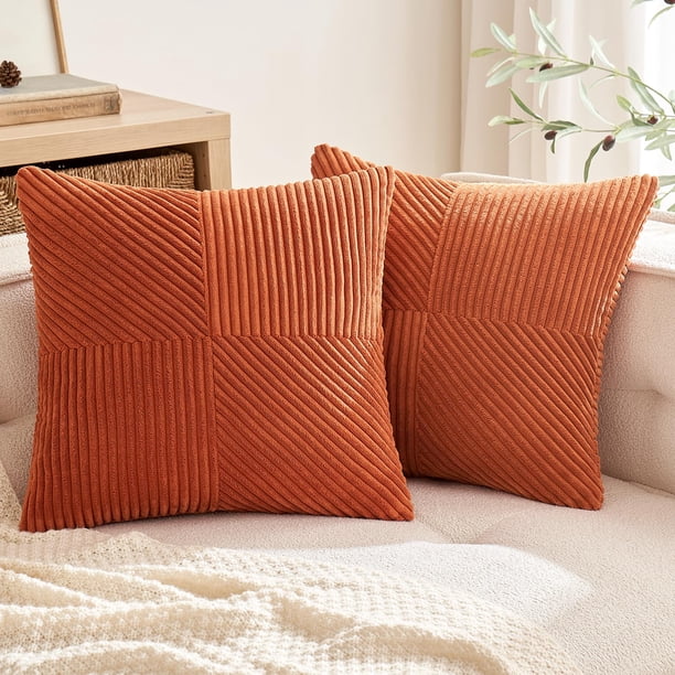 2 Packs de Fundas de Almohada Decorativas Bohemias para Sofá, Cama, Decoración Del Hogar, 18x18 Pulgadas, Marrón