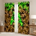 thumbnail image 2 of Manfei Personalized Initial A Curtains Pack of 2 (42x84 Each) for Children Kids Teens,Building Blocks Curtains Blackout,Construction Game Bedroom Curtains,Super Cozy Room Decor, 2 of 6