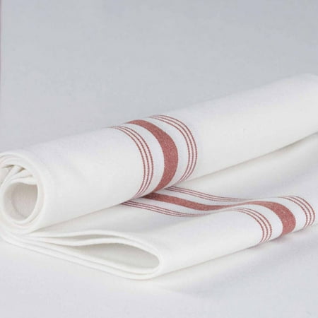 Riegel Premier Hotel Quality Striped Bistro Napkins, 18" x 22", 4-Pack