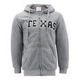 thumbnail image 1 of Men's Texas Embroidered Sherpa Lined Warm Zip Up Fleece Hoodie Sweater Jacket (H. Grey, M), 1 of 3