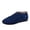 Blue, variant on Women's Orthopedic Slip On Walking Flats, Soft Faux Suede Loafers, Arch Support V Cut Round Toe Nurse Office Daily Casual Ballet Shoes Black