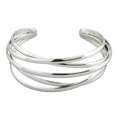 thumbnail image 1 of Pulsera Estilo Brazalete Mujer LuckyLy, Acero Inoxidable con Detalles de Lazos Rígidos, Modelo Corinne plateado UNITALLA, 1 of 7