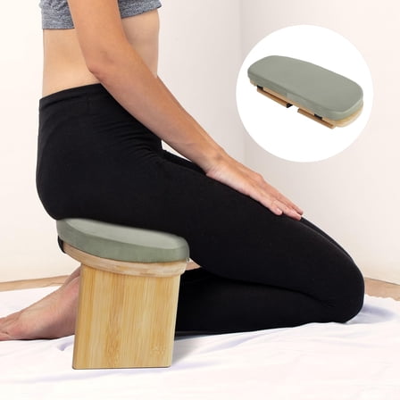 Heavy Duty Foldable Meditation Bench, 180kg Capacity Velvet Cushion, Portable Prayer Stool for Lotus Position