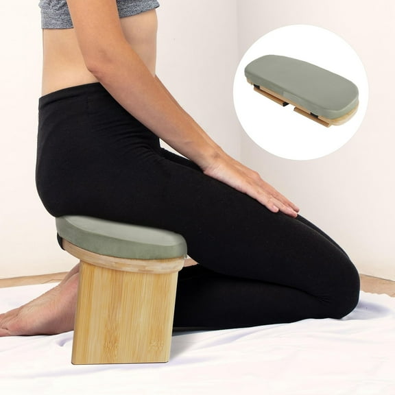 Heavy Duty Foldable Meditation Bench, 180kg Capacity Velvet Cushion, Portable Prayer Stool for Lotus Position