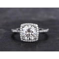 thumbnail image 4 of 1.75 Carat Halo Moissanite Diamond Engagement Ring with 18k Gold Plating, 4 of 5