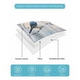 thumbnail image 5 of Quilts Twin XL Size, Teal Forest Birds Soft Comforter Bedding Set for Bed, Modern Oil Painting Farmhouse Lightweight Quilted Bedspread with Pillow Cover(2 Pieces) for All Season, 68x98 Inch, 5 of 6