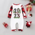 thumbnail image 2 of Penkiiy Christmas Pajamas for Family Matching Pjs Set, Red Plaid Reindeer Holiday Xmas Pajamas for Women Men Kids Red 6 Months, 2 of 4