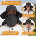 thumbnail image 4 of EINSKEY Fishing Hat Sun Protection Hat with Neck Flap for Men,Full Coverage Black, 4 of 9