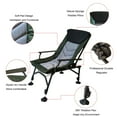thumbnail image 6 of Portable Folding Camping Lounge Chair: Adjustable Reclining Recliner, Stainless Steel &amp; 600D Oxford Fabric, 330lb Capacity, Green/Black/Grey, Perfect for Beach, Hiking, Fishing, Indoor/Outdoor Co, 6 of 12