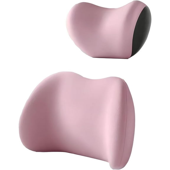 car headrest & lumbar support cushion,Car Neck Lumbar Support Pillow Cushion Set Memory Foam for Low Back Pain Relief Ergonomic Car Seat Headrest Back Pillow,lumbar support pillow for car