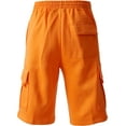 thumbnail image 3 of Ma Croix Men's Comfort Fleece Cargo Sweat Shorts with Drawstring, 3 of 5