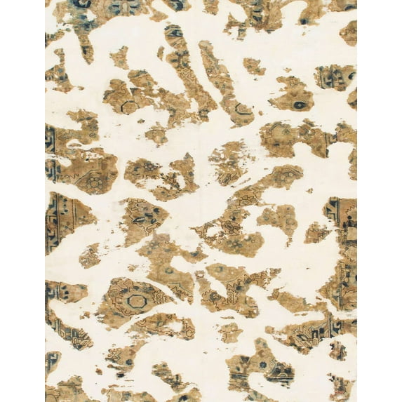 Ahgly Company Machine Washable Indoor Rectangle Abstract Blanched Almond Beige Area Rugs, 2' x 5'